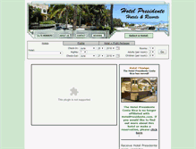 Tablet Screenshot of hotelpresidente.com